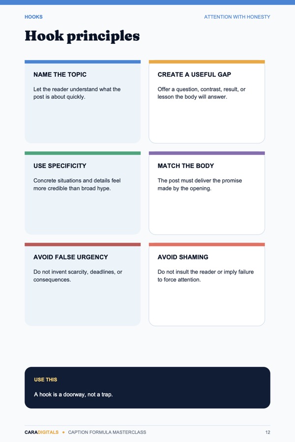 Hook principles