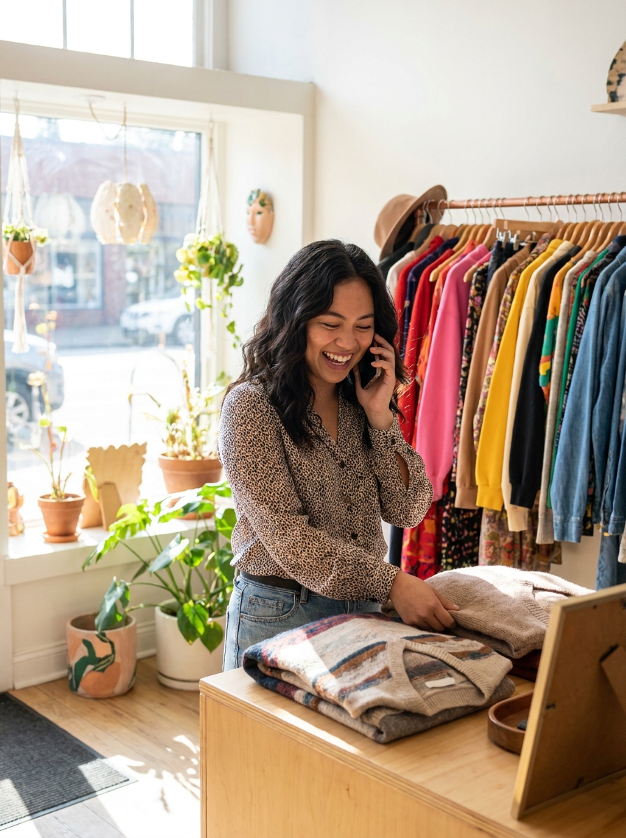 Filipino boutique owner