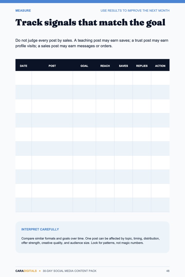 Tracking table
